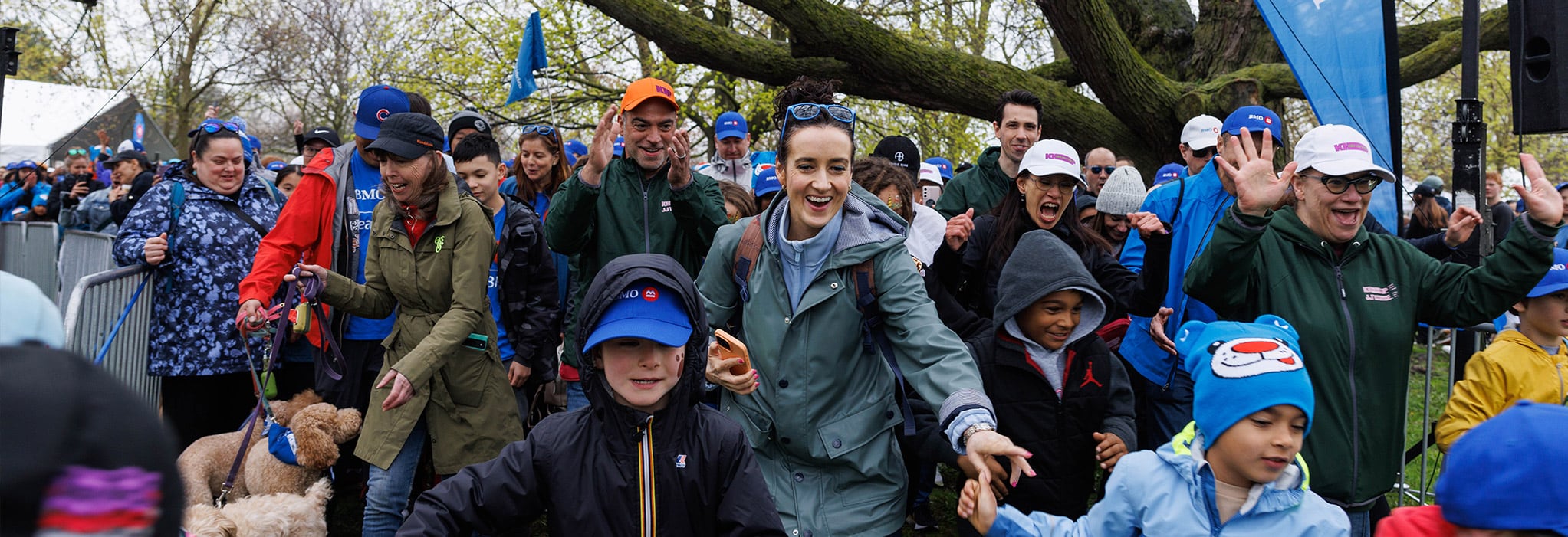 fundraiser participants walking